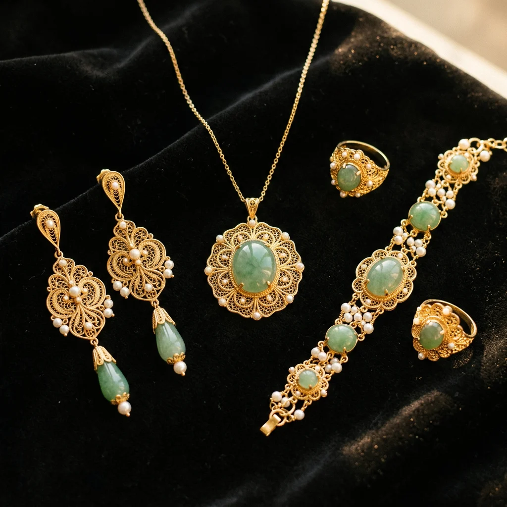 Gold, Jade & Pearls