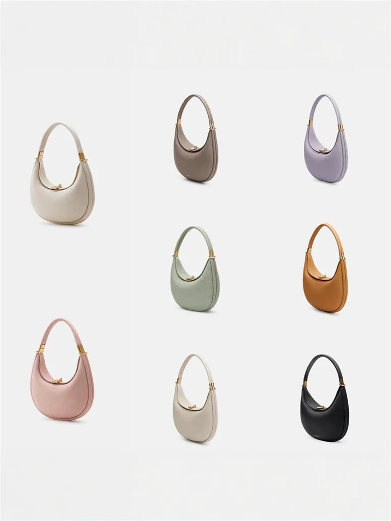 Genuine Leather Crescent Bag