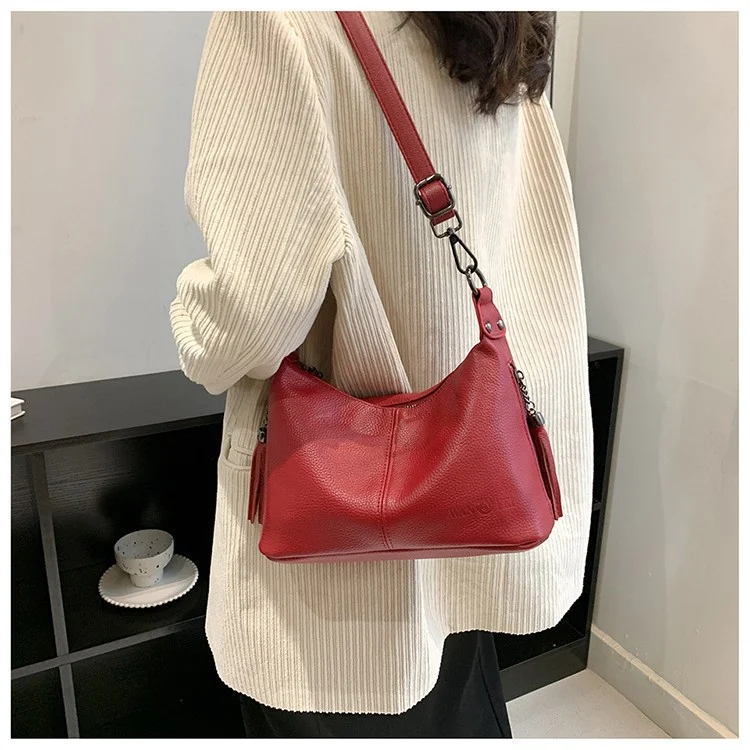 Top-Grain Cowhide Hobo Bag
