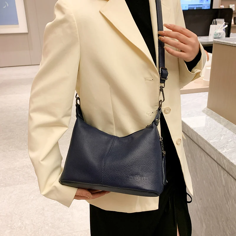 Top-Grain Cowhide Hobo Bag