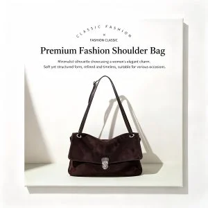 Genuine Leather Shoulder Bag - Genuine Leather Shoulder Bag – Korean Minimalist Crossbody Vintage Fall Winter Large Capacity
