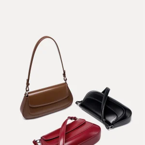 Premium Genuine Leather Saddle - Premium Genuine Leather Saddle Bag – Fall Winter Crossbody Shoulder Bag for Women in Caramel, Black and Burgundy