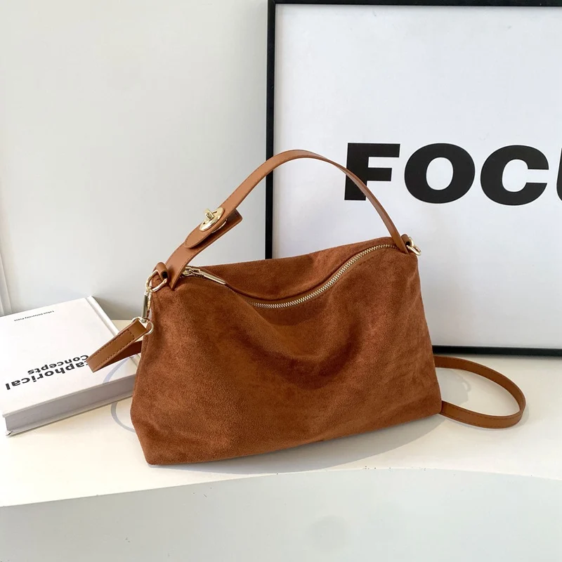 Frosted Deer Suede Hobo