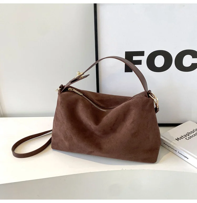 Frosted Deer Suede Hobo