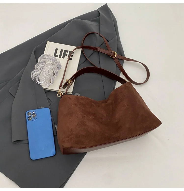 Frosted Deer Suede Hobo
