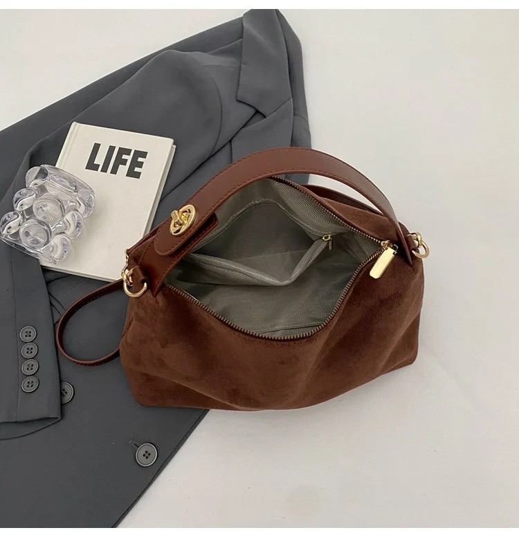 Frosted Deer Suede Hobo