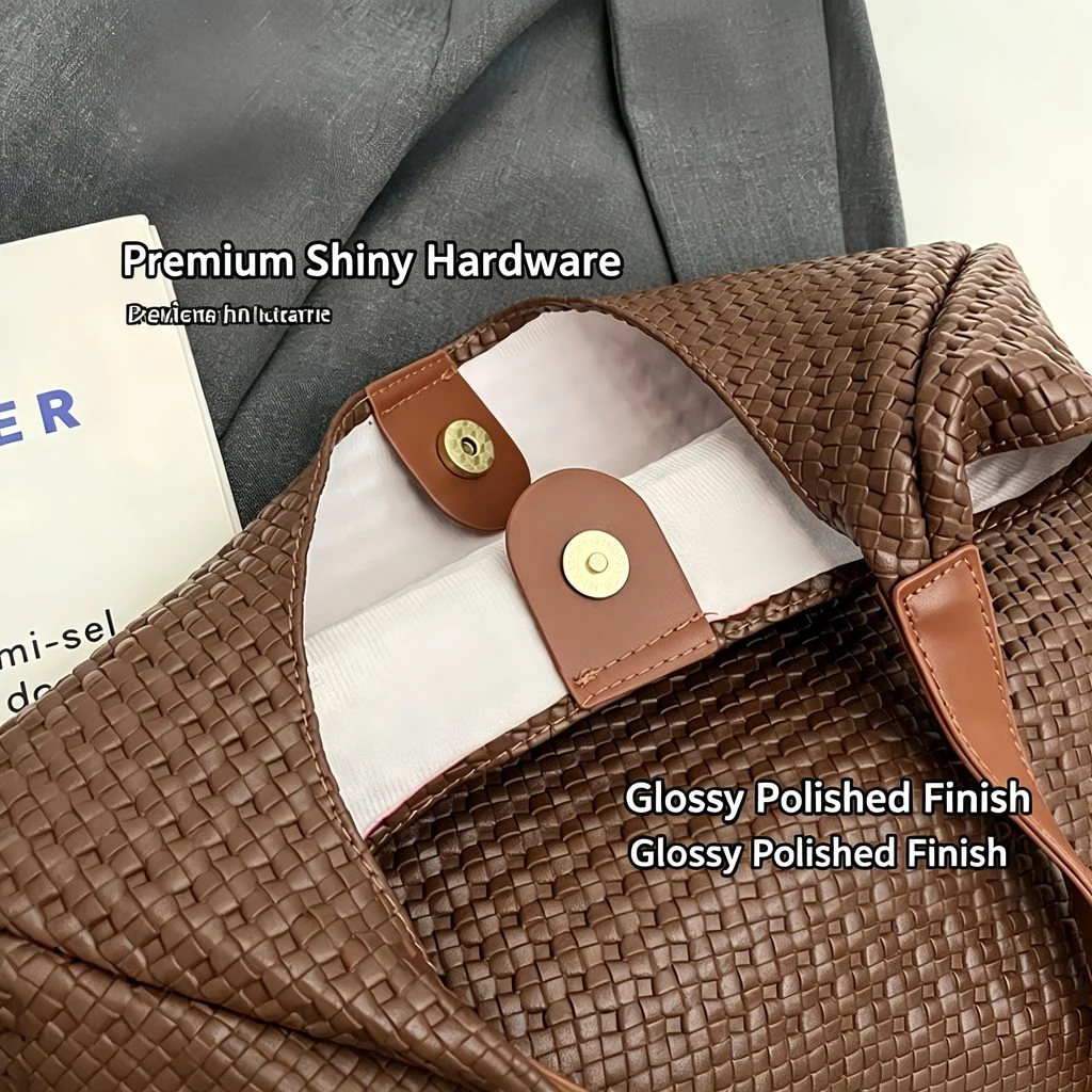 Woven PU Leather Hobo