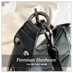 Premium metal hardware close‑up for women top‑grain leather hobo bag, durable metal clasp and ring accessories