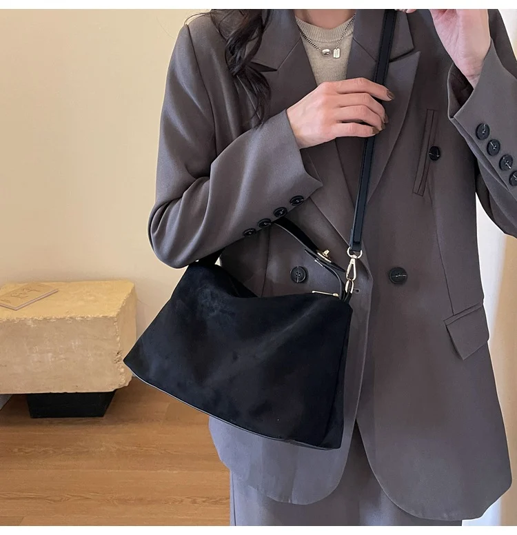 Frosted Deer Suede Hobo