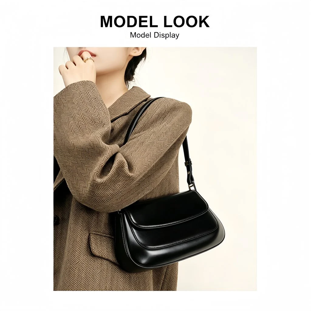 Genuine Leather Saddle Bag