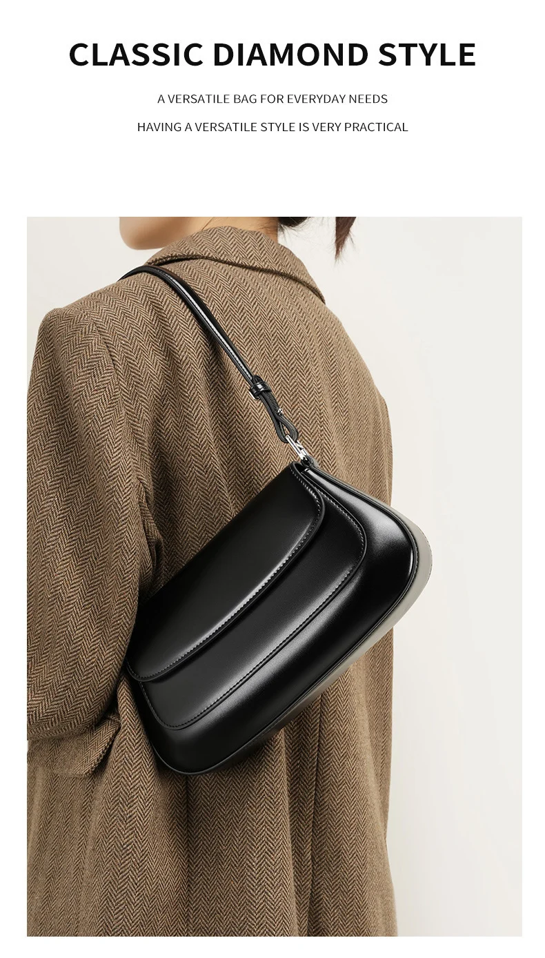Genuine Leather Saddle Bag