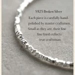 Close‑up detail of polished 925 sterling silver tiny chip beads for tourmaline bracelet, fine handmade silver craft