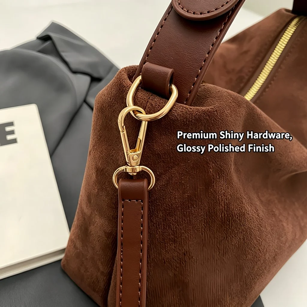 Frosted Deer Suede Hobo