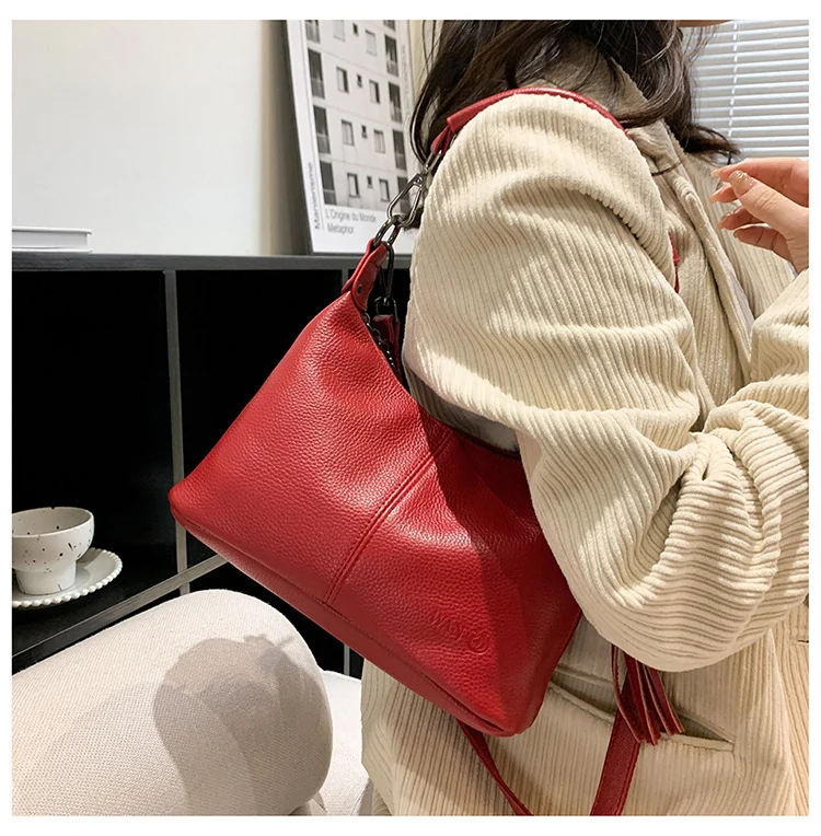 Top-Grain Cowhide Hobo Bag