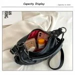 Capacity display for women top‑grain leather hobo bag, spacious interior holds phone, wallet, cosmetics and daily essentials