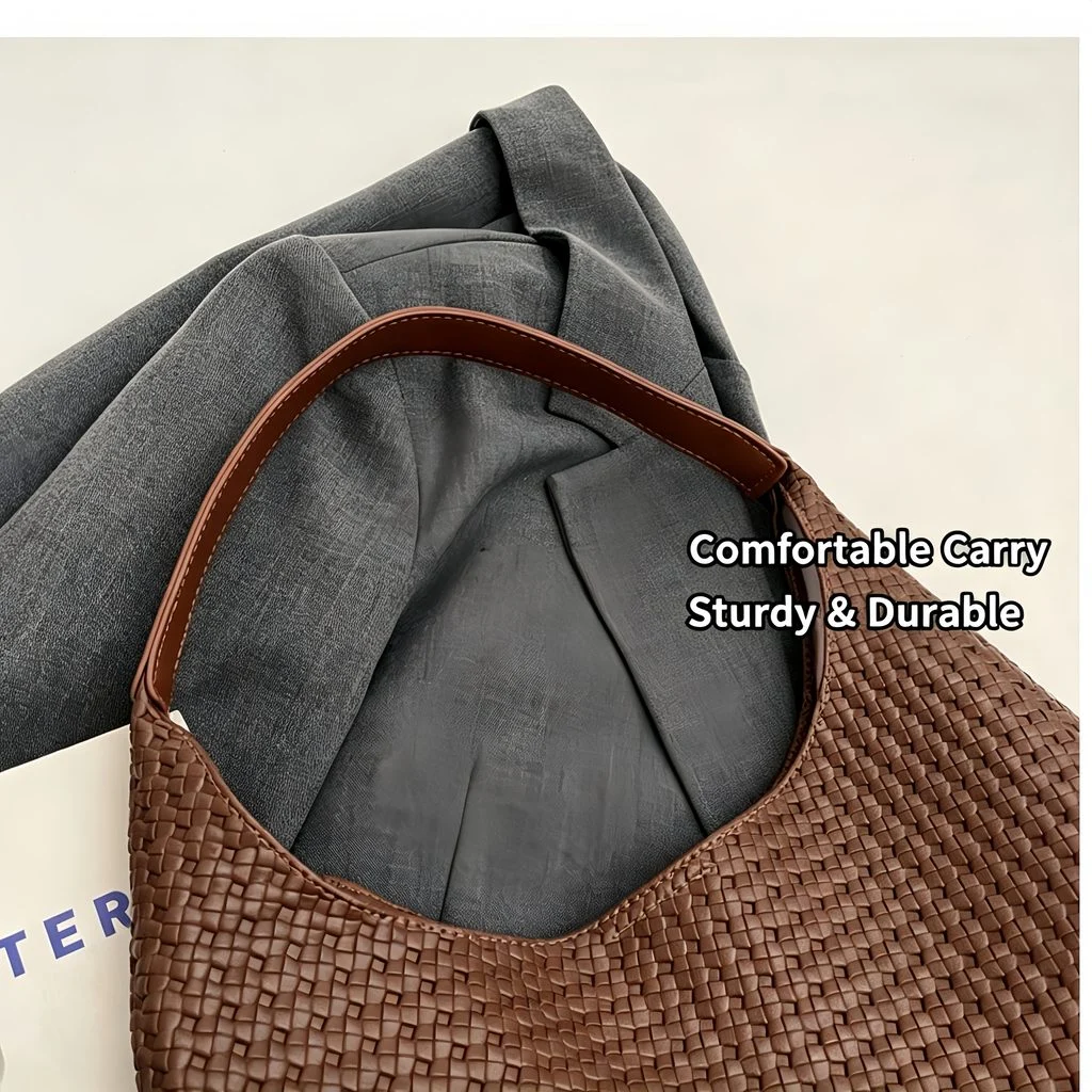 Woven PU Leather Hobo