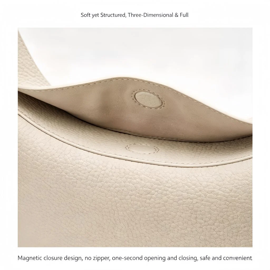 Genuine Leather Crescent Bag