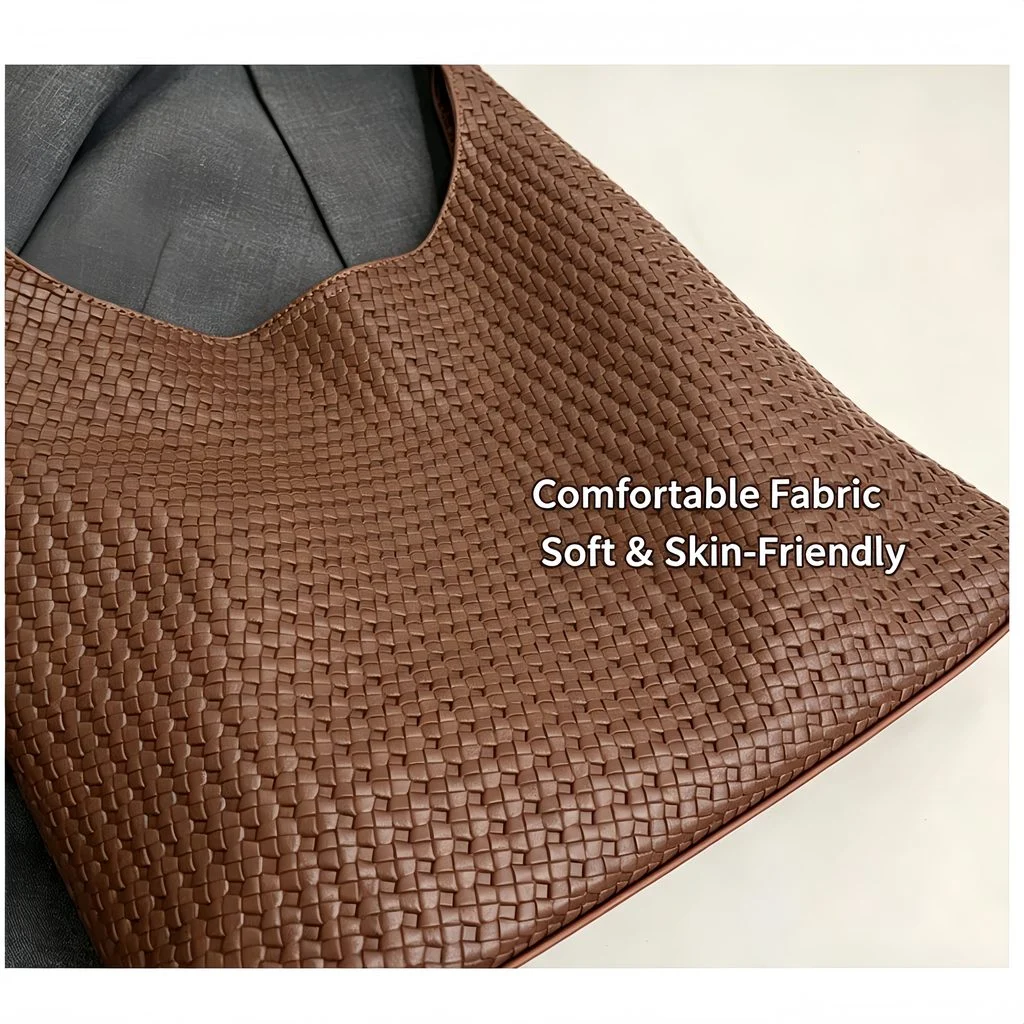 Woven PU Leather Hobo
