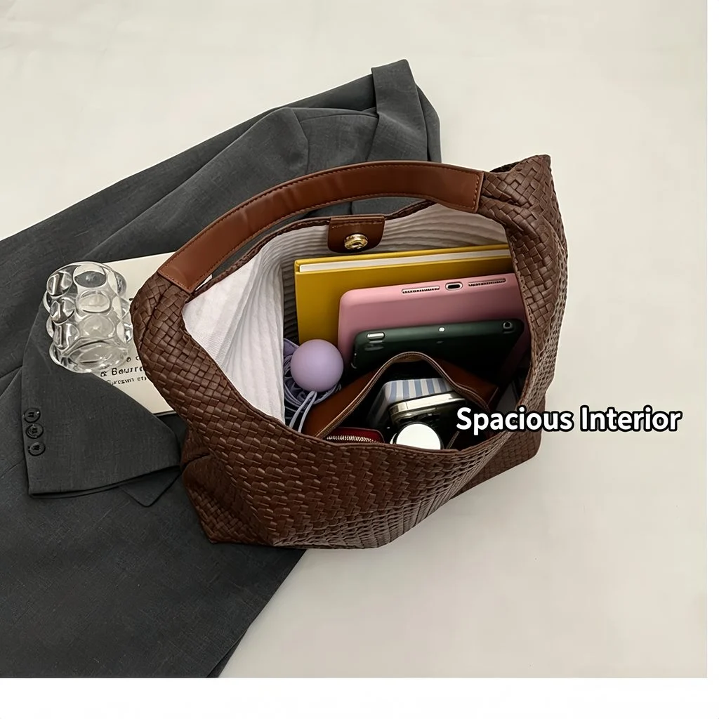 Woven PU Leather Hobo