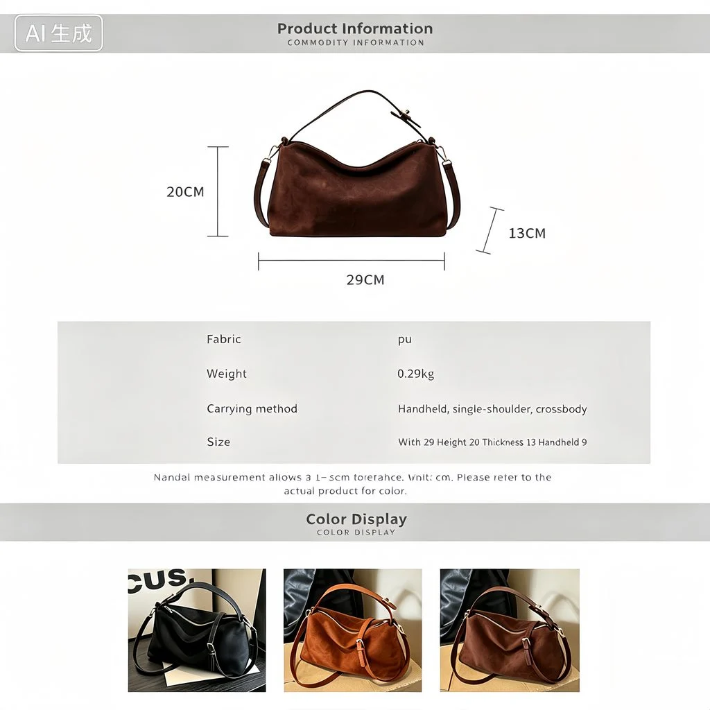 Frosted Deer Suede Hobo