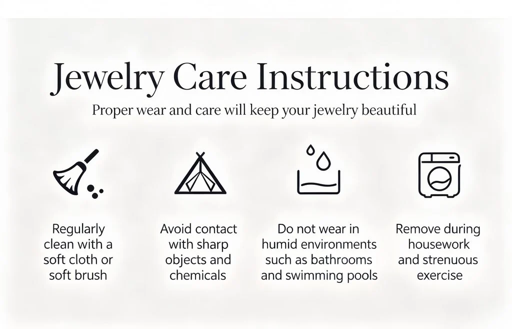 Jewelry Care Instruction for Anti‑Fade Alloy Pearl Necklace, Maintenance Tips