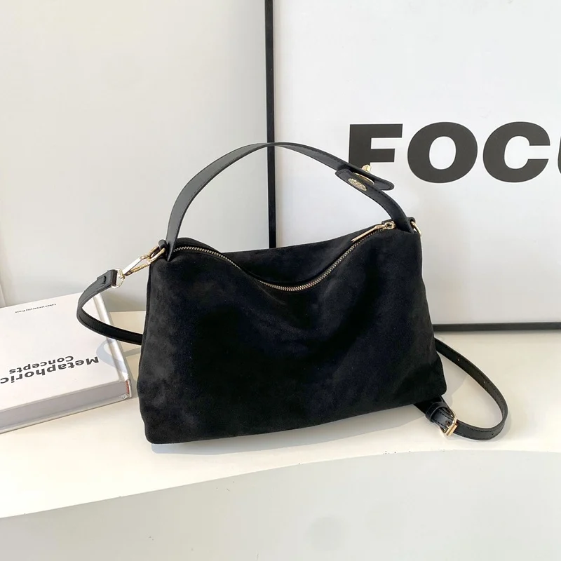 Frosted Deer Suede Hobo