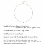 Dainty Pearl Choker Necklace - Dainty Pearl Choker Necklace for Women – French Style Minimalist Burgundy Crystal Accent Collar Necklace