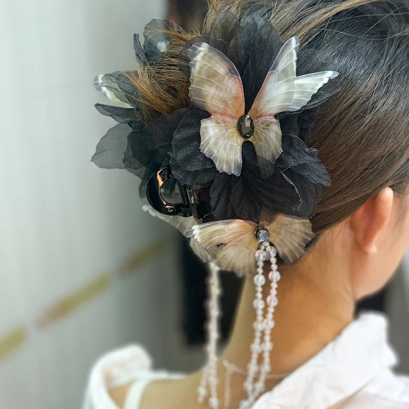 Butterfly Tassel Claw Clip - View 3
