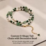 Natural Freshwater Pearl Colorful - Natural Freshwater Pearl and Colorful Crystal Beaded Necklace – 18K Gold Plated Collar Chain Set