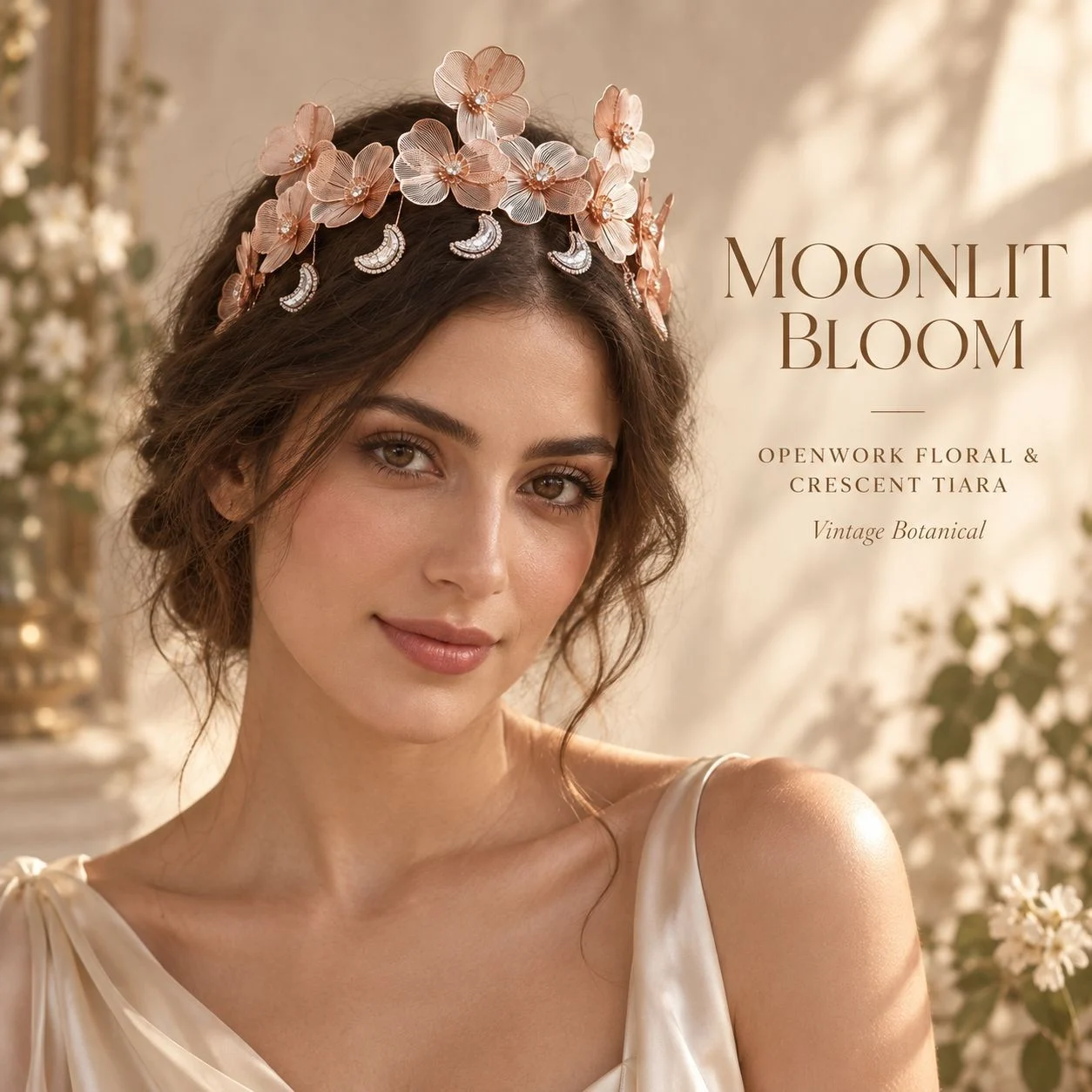 Handmade Gold Wire Flower Crown - View 5