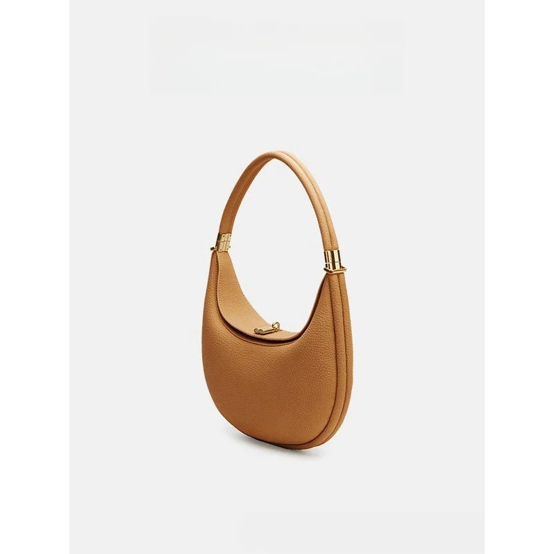 Genuine Leather Crescent Bag