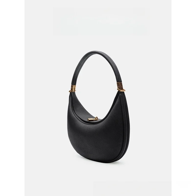 Genuine Leather Crescent Bag