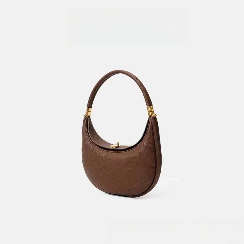 Genuine Leather Crescent Bag