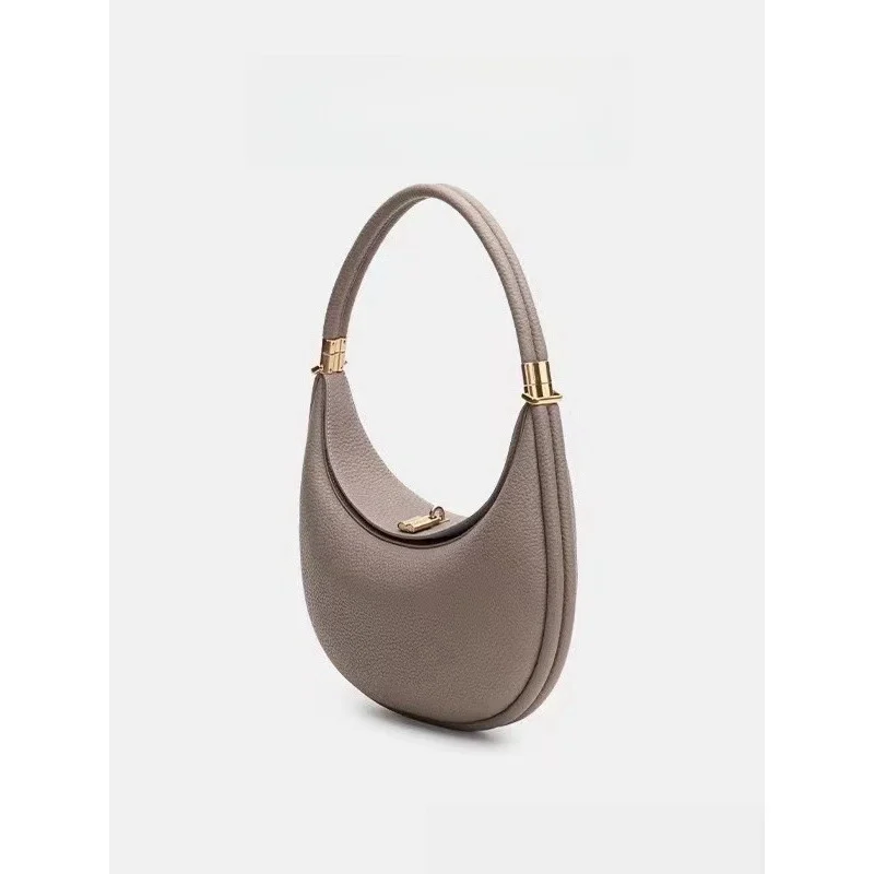Genuine Leather Crescent Bag