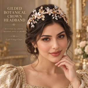 Luxury Floral Headband, Elegant Crystal Flower Hairband for Women