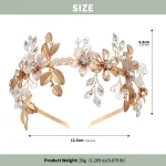 Luxury Floral Crystal Flower Headband for Women - Flat Lay