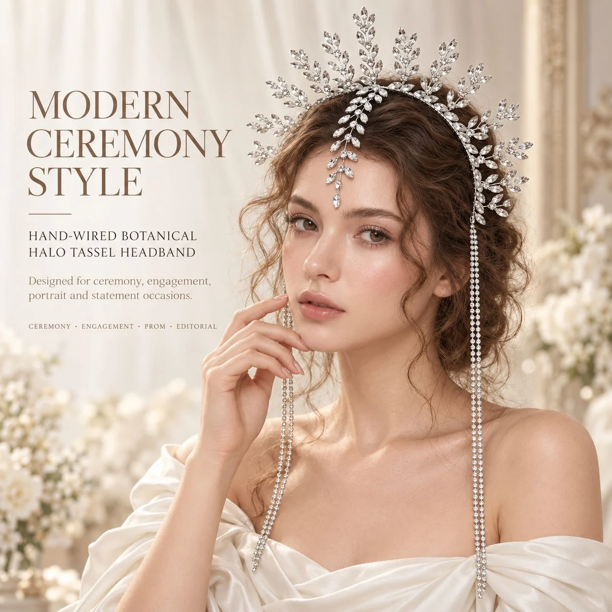 Luxury Rhinestone Headband - View 4