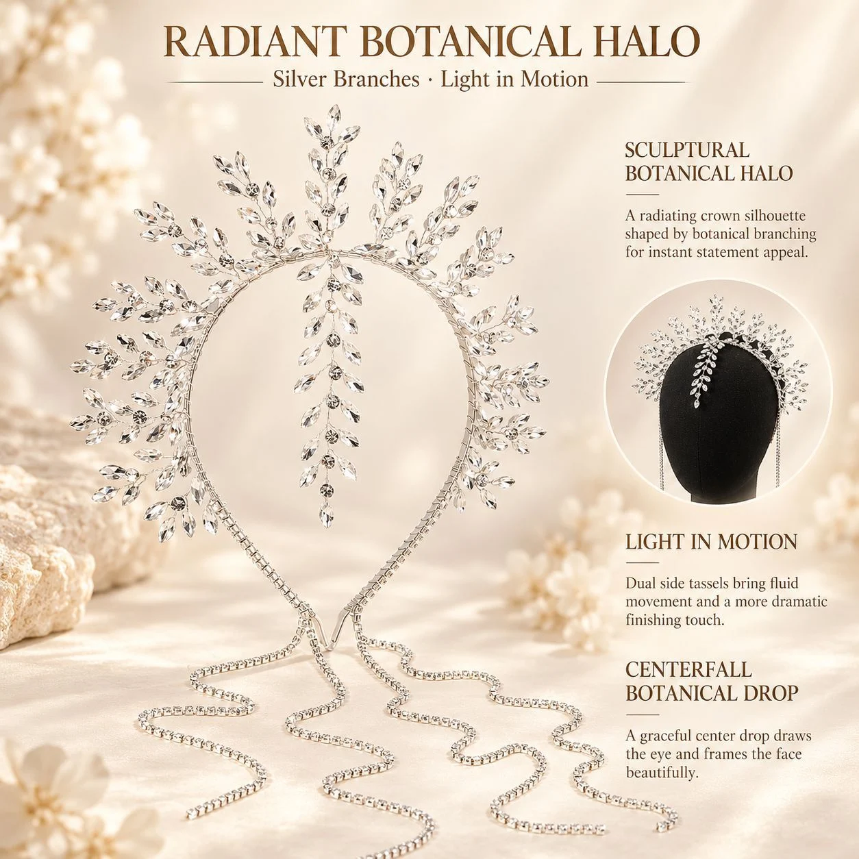 Luxury Rhinestone Headband - View 7