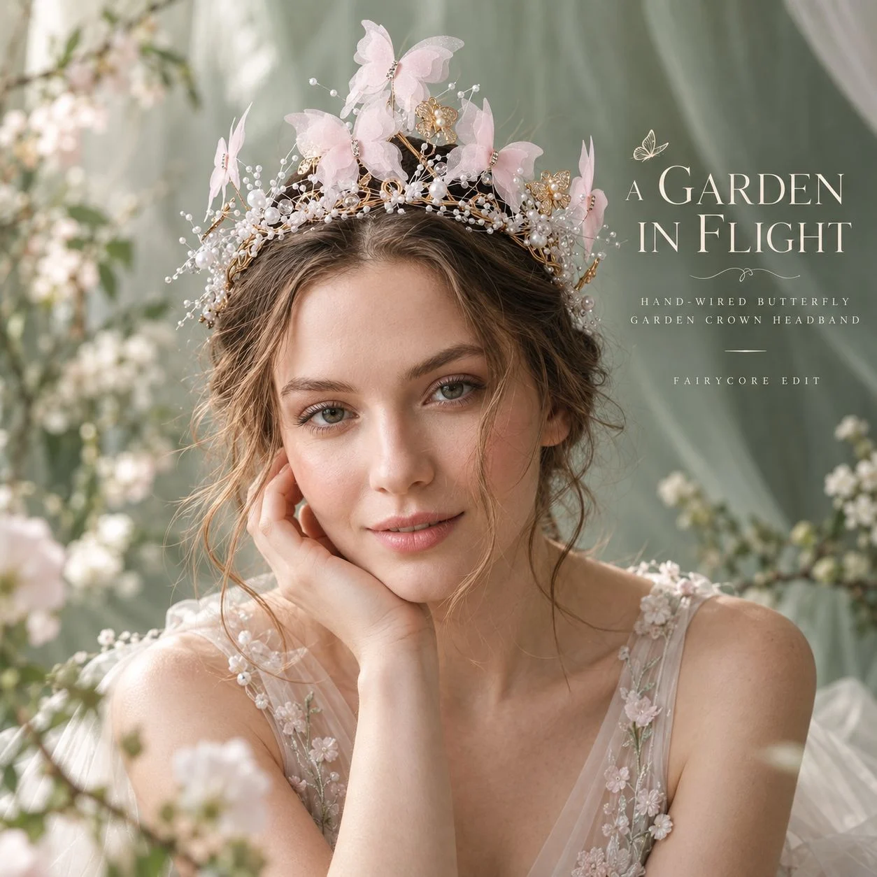 Mesh Butterfly Crown - View 1