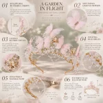 Elegant tulle tiara for women bridal