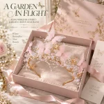 Soft mesh butterfly tiara side view