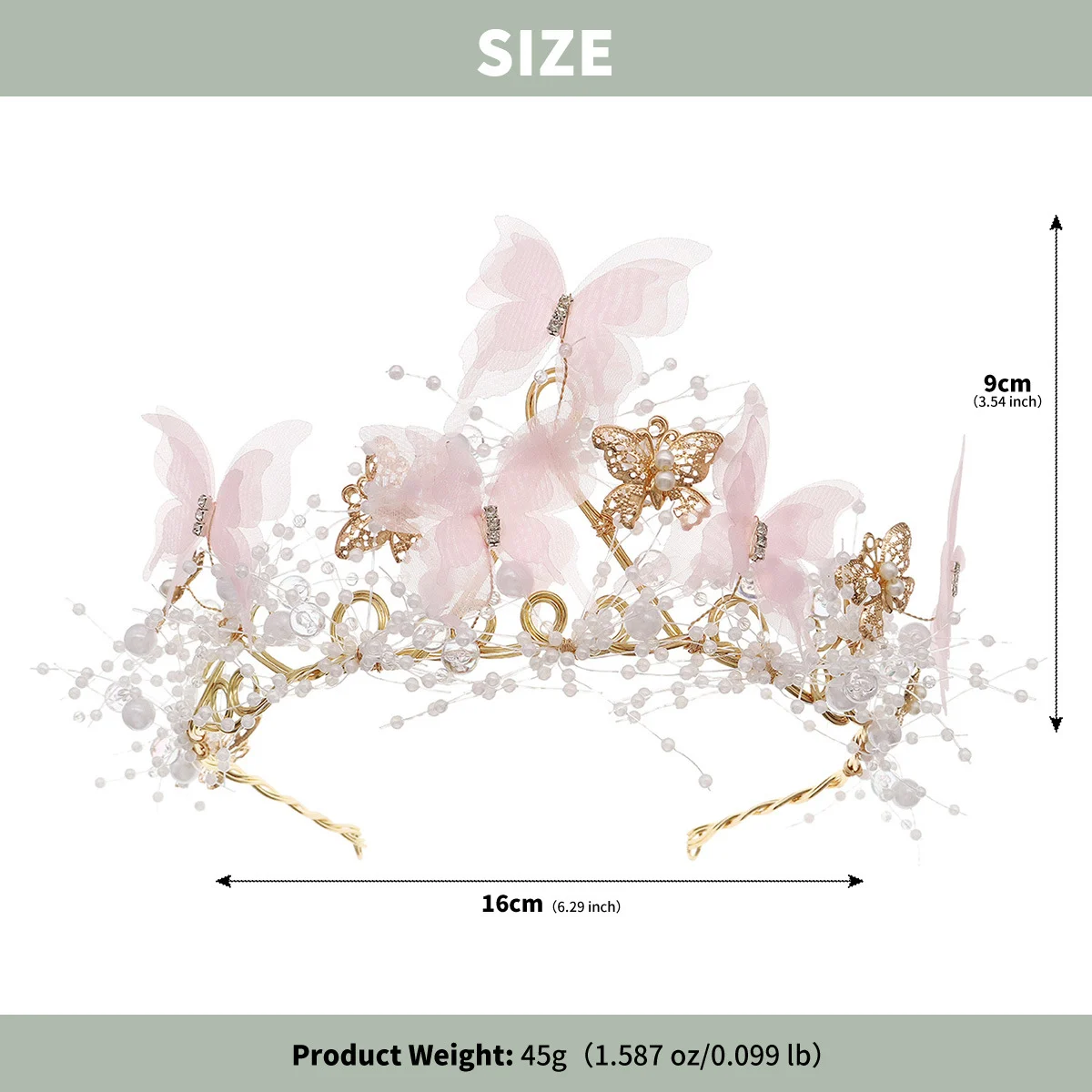 Mesh Butterfly Crown - View 5
