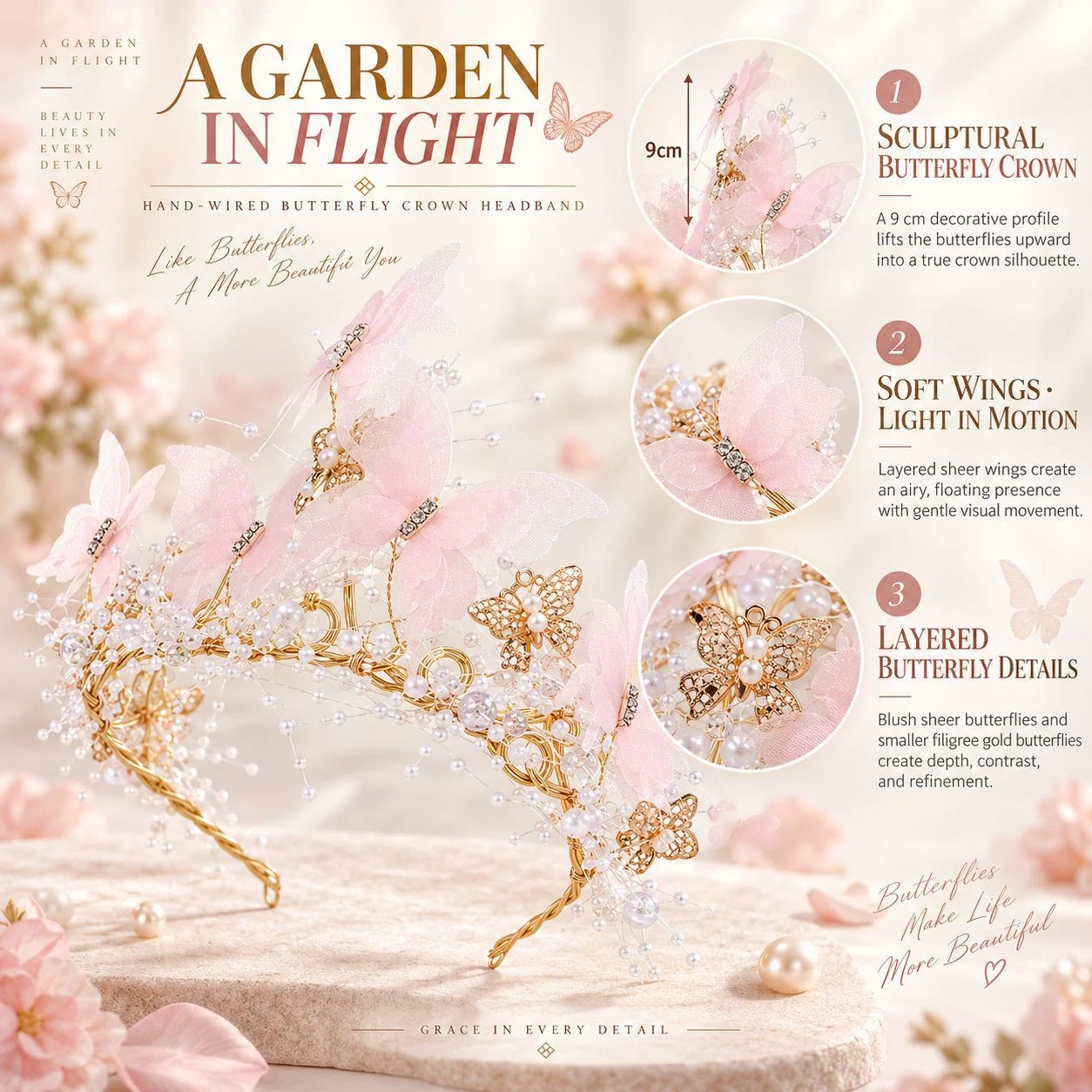 Mesh Butterfly Crown - View 6