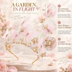Dreamy mesh crown headpiece close-up