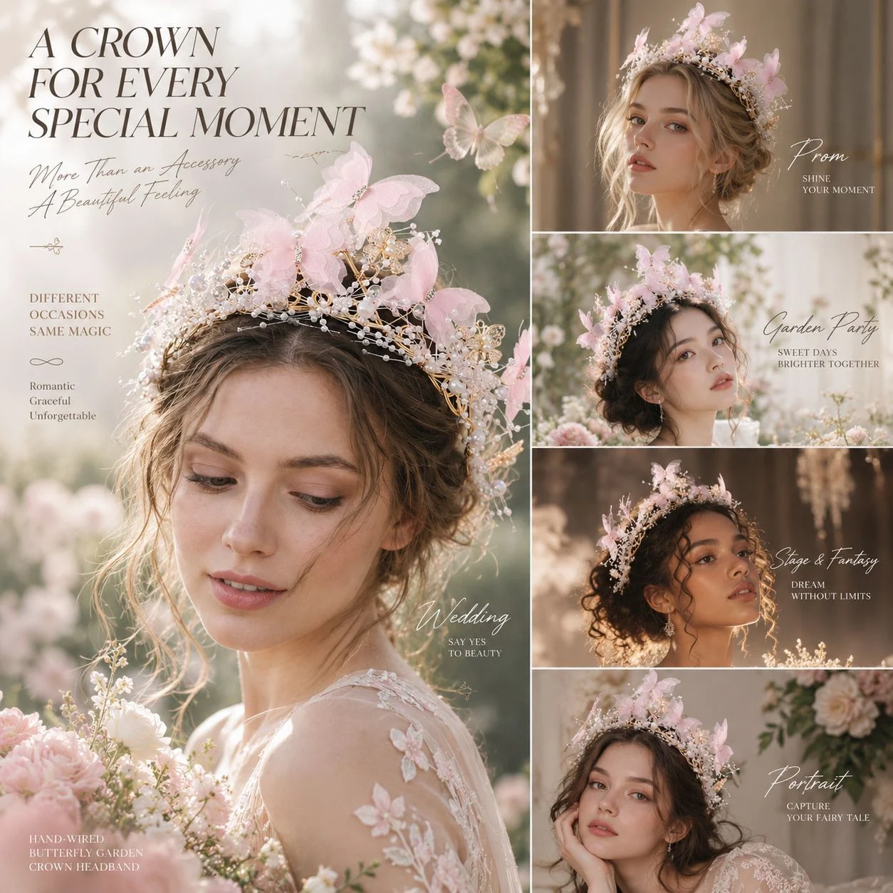 Mesh Butterfly Crown - View 7