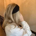 Wide sparkly headband gypsophila style