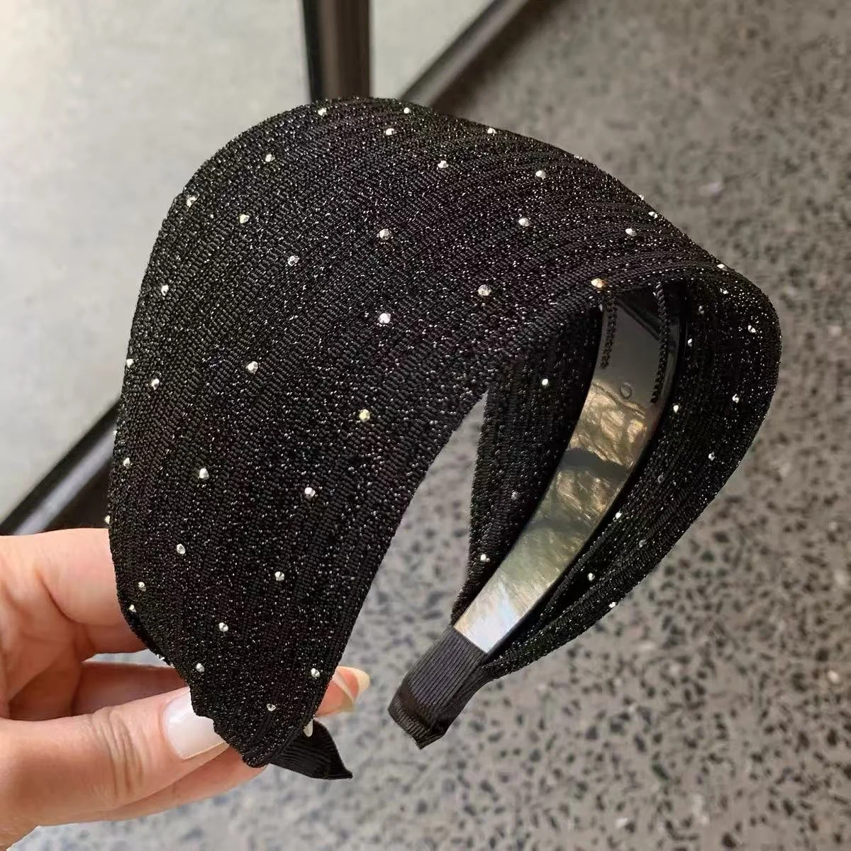 Rhinestone Wide Headband - View 5
