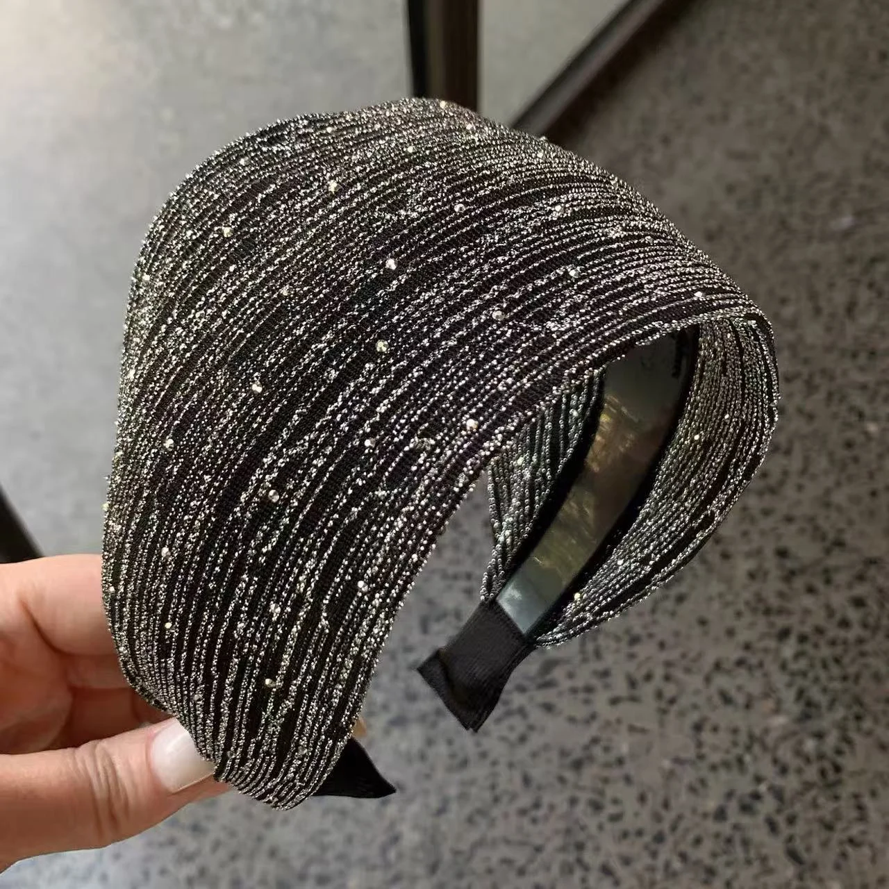 Rhinestone Wide Headband - View 6
