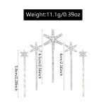 Snowflake Hair Clip Crystal Brooch Clip for Women - Side View