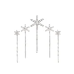Snowflake Hair Clip Crystal Brooch Clip for Women - Worn on Model